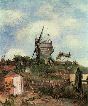Картина Ван Гога Мулен де ла Галетт. Мельницы Монмартра 1886